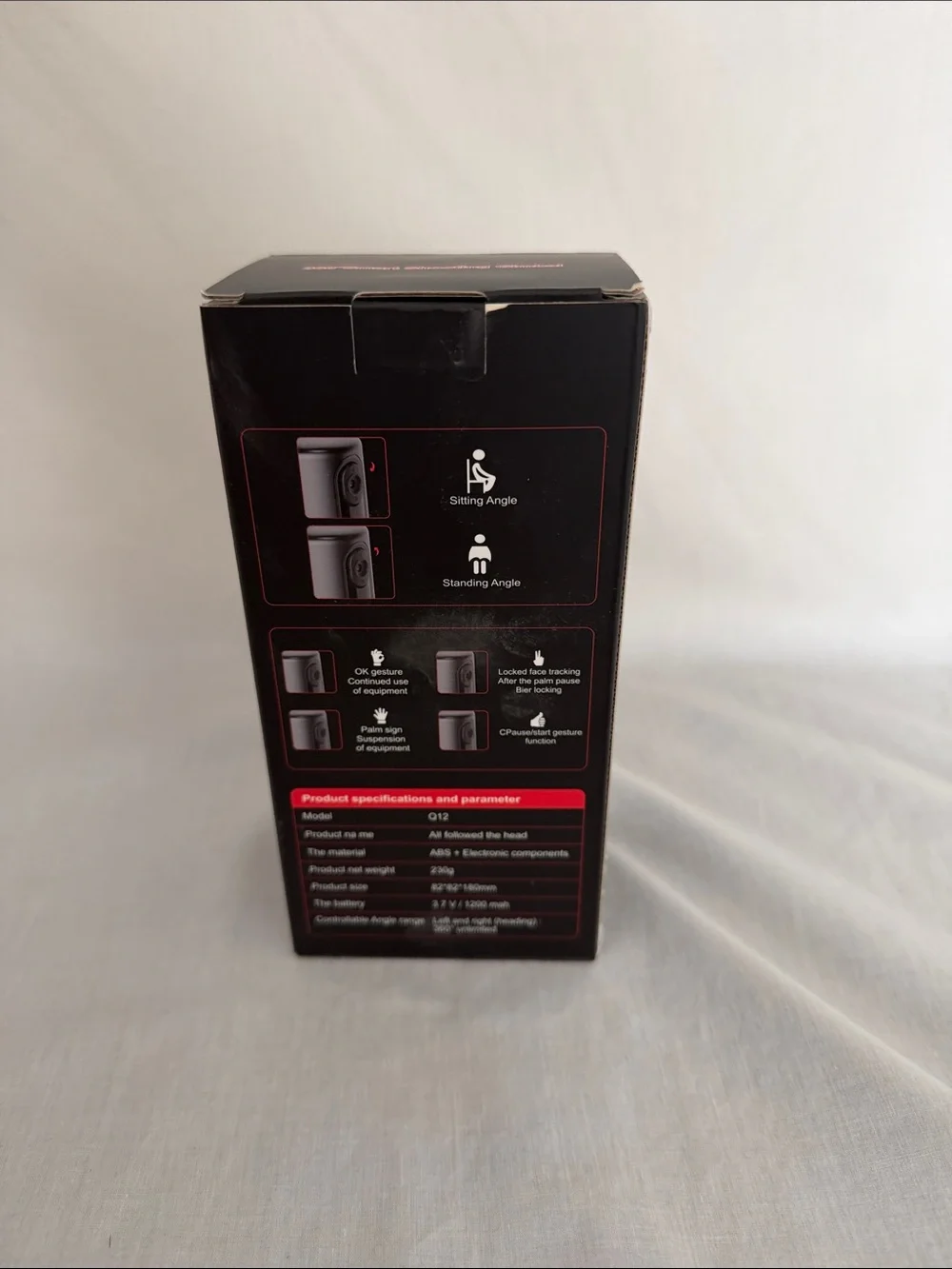 Smart 360° Shooting Gimbal with AI Tracking - Black